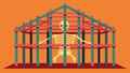 The rebar framework is like the skeleton of the building giving it shape and support but hidden beneath the surface