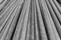 Rebar - rusty metal deformed reinforcement bars, steel rods Royalty Free Stock Photo