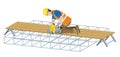 Rebar work in construction site Royalty Free Stock Photo