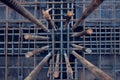 Rebars on the construction site. Building. The use of metal in modern construction