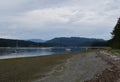 Rebecca Spit beach landscape, Quadra Island BC Royalty Free Stock Photo