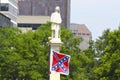 Rebel Flag and Confederate Monument At South Carolina Capitol Royalty Free Stock Photo