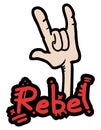 Rebel gesture Royalty Free Stock Photo
