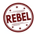 Rebel grunge rubber stamp Royalty Free Stock Photo