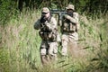 Rebel soldiers on patrol Royalty Free Stock Photo