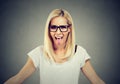 Rebel woman showing tongue out Royalty Free Stock Photo