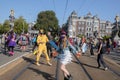 Rebellion Extinction Demonstrators Dancing At The Blauwbrug Bridge At Amsterdam The Netherlands 19-9-2020