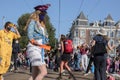 Rebellion Extinction Demonstrators Dancing At The Blauwbrug Bridge At Amsterdam The Netherlands 19-9-2020 Royalty Free Stock Photo