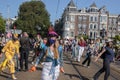 Rebellion Extinction Demonstrators Dancing At The Blauwbrug Bridge At Amsterdam The Netherlands 19-9-2020 Royalty Free Stock Photo