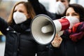 Rebellion People Shouting At Protest