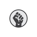 Rebellion Protest Raised Fist Symbol.