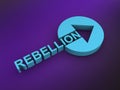 rebellion word on purple