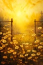 Rebirth in the Golden Fields: Embracing Change and Breaking Barr Royalty Free Stock Photo