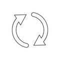 reboot sign icon. Element of web for mobile concept and web apps icon. Thin line icon for website design and development, app