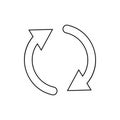 reboot sign icon. Element of web for mobile concept and web apps icon. Thin line icon for website design and development, app