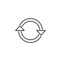 reboot sign icon. Thin line icon for website design and development, app development. Premium icon