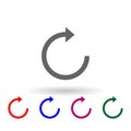 Reboot sign multi color icon. Simple glyph, flat vector of web icons for ui and ux, website or mobile application Royalty Free Stock Photo