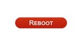 Reboot web interface button wine red, internet site design, computer restart
