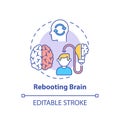 Rebooting brain concept icon Royalty Free Stock Photo