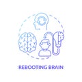 Rebooting brain concept icon Royalty Free Stock Photo