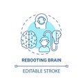 Rebooting brain concept icon Royalty Free Stock Photo