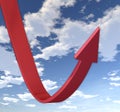 Rebounding Red Arrow Royalty Free Stock Photo