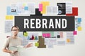 Rebrand Change Corporate Identity Marketing Concept