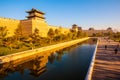 The rebuilding city wall of Datong. Royalty Free Stock Photo