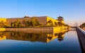 The rebuilding city wall and gate tower of Datong. Royalty Free Stock Photo