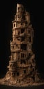 The Rebuilding Clay Tower: A Symbol of Hope. Royalty Free Stock Photo
