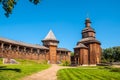 Rebuilt wooden church located inside of the Baturyn citadel Royalty Free Stock Photo