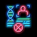 Rebuttal Paternity File neon glow icon illustration Royalty Free Stock Photo