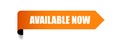 Available now sticker vector illustration Royalty Free Stock Photo
