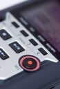 Rec button on audio recorder