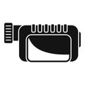 Rec camera icon simple vector. Video camcorder