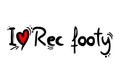 Rec footy sport love message Royalty Free Stock Photo