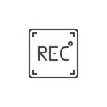 REC function outline icon
