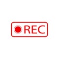 Rec / record button trendy flat style vector icon. symbol for your web site design, logo, app UI Royalty Free Stock Photo