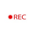 Rec / record button trendy flat style vector icon. symbol for your web site design, logo, app UI Royalty Free Stock Photo