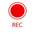 Rec / record button trendy flat style vector icon. symbol for your web site design, logo, app UI Royalty Free Stock Photo
