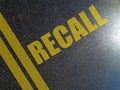 Recall procedures concept Royalty Free Stock Photo