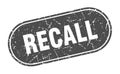 recall sign. recall grunge stamp. Royalty Free Stock Photo