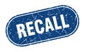recall sign. recall grunge stamp. Royalty Free Stock Photo