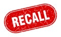 recall sign. recall grunge stamp. Royalty Free Stock Photo