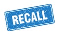 recall sign. recall grunge stamp. Royalty Free Stock Photo