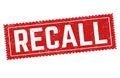 Recall sign or stamp