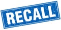 Recall square stamp