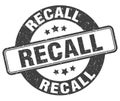 recall stamp. recall label. round grunge sign