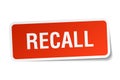 Recall sticker