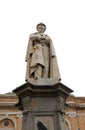 Recanati, MC, Italy - November 2, 19: Statue of Giacomo Leopardi